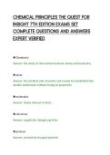 CHEMICAL PRINCIPLES THE QUEST FOR&NewLine;INSIGHT 7TH EDITION EXAMS SET&NewLine;COMPLETE QUESTIONS AND ANSWERS&NewLine;EXPERT VERIFIED