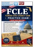 FCLE &lpar;Florida Civic Literacy Exam&rpar; Practice Exam 2026&ndash;2027&colon; Comprehensive Study&NewLine;Guide with 160 Original Practice Questions&comma; Detailed Answer Explanations&comma; U&period;S&period;&NewLine;Constitution&comma; Founding Documents&comma; Supreme Court Cases&comma; Federalism&comma; Florida&NewLine;Government & Civic
