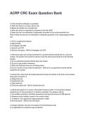 ACRP CRC Exam Question Bank Questions with Clear Rationales &lpar;2026&sol;2027&rpar;&NewLine;