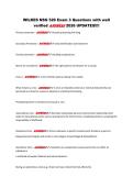 WILKES NSG 526 Exam 3 Questions with well&NewLine;verified ANSWERS 2026 UPDATES&excl;&excl;&excl;&excl;&NewLine;