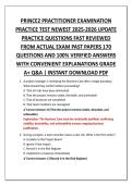 PRINCE2 PRACTITIONER EXAMINATION &NewLine;PRACTICE TEST NEWEST 2025-2026 UPDATE &NewLine;PRACTICE QUESTIONS FAST REVIEWED &NewLine;FROM ACTUAL EXAM PAST PAPERS 170 &NewLine;QUESTIONS AND 100&percnt; VERIFIED ANSWERS &NewLine;WITH CONVENIENT EXPLANATIONS GRADE &NewLine;A&plus; Q&A &vert; INSTANT DOWNLOAD PDF 