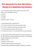 ULTIMATE PACKAGE DEALS ITLS Advanced Pre-Tests Newest 2026 Questions and Correct Answers &lpar;Latest 2026 &sol; 2027 Update&rpar; Graded A&plus; Verified by Experts