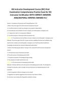 HSI Instructor Development Course &lpar;IDC&rpar; Final &NewLine;Examination Comprehensive Practice Exam for HSI &NewLine;Instructor Certification WITH CORRECT ANSWERS &NewLine;2026&sol;2027WELL VERIFIED &sol;GRADED A&plus;&sol;
