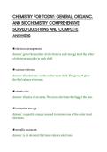CHEMISTRY FOR TODAY&colon; GENERAL&comma; ORGANIC&comma;&NewLine;AND BIOCHEMISTRY COMPREHENSIVE&NewLine;SOLVED QUESTIONS AND COMPLETE&NewLine;ANSWERS
