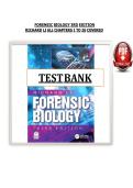 TEST BANK for Forensic Biology&comma; 3rd Edition by Richard Li All Chapters Fully Covered 1-26&vert; Verified Questions & 100&percnt; Accurate Answers for Exam Preparations&vert; A&plus; PASS ASSURED All Answers are at the End of the Chapters