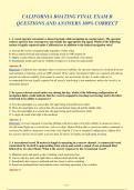 CALIFORNIA BOATING FINAL EXAM &lpar;B&rpar; QUESTIONS AND ANSWERS 100&percnt; CORRECT &vert; Latest 2026 Update &vert; Complete Study Guide with Rationales