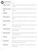 POLI 201 Exam 1 EXAM STUDY GUIDE 2026&sol;2027 ACCURATE QUESTIONS WITH CORRECT DETAILED SOLUTIONS &vert;&vert; 100&percnt; GUARANTEED PASS NEWEST VERSION