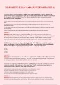 NJ Boating Exam 2023 Questions and Answers Graded A&plus; &vert; Complete Guide&NewLine;