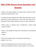 NHA CCMA Review Exam Newest 2026 Questions and Revised Answers &lpar;Latest 2026 &sol; 2027 Update&rpar; Graded A&plus; Verified by Experts