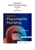 Test Bank for Keltner&rsquo;s Psychiatric Nursing&comma; 9th Edition by Debbie Steele &vert;Complete Verified Test Bank&comma; All Chapters Covered&vert;