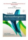 Test Bank for Lehne&rsquo;s Pharmacotherapeutics for Advanced Practice Nurses and Physician Assistants 2nd Edition by Laura Rosenthal&comma; Jacqueline Burchum&NewLine; &vert;Complete Verified Test Bank&comma; All Chapters Covered&vert;&NewLine;