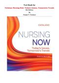 Test Bank for Catalano Nursing Now&colon; Today's Issues&comma; Tomorrows Trends&NewLine;8th Edition By Joseph T&period; Catalano &vert;Complete Verified Test Bank&comma; All Chapters Covered&vert;&NewLine;