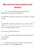 NHA Core Exam Newest 2026 Questions and Revised Answers &lpar;Latest 2026 &sol; 2027 Update&rpar; Graded A&plus; Verified by Experts