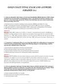 Gold Coast Final Exam 2023 - Questions and Answers &lpar;Graded A&rpar;