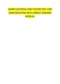 LADWP ELECTRICAL CRAFT HELPER TEST CONT EXAM QUESTIONS WITH CORRECT ANSWERS RATED A&period;pdf&NewLine;&NewLine;