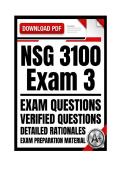 Galen NSG 3100 Exam 3 &vert; Fundamental Concepts and Skills for Nursing Practice I &lpar;2026&rpar; Actual Q&A PDF