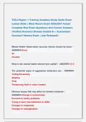 TDCJ Region 1 Training Academy Study Guide Exam &NewLine;&lpar;Latest 2026&rpar; &vert;&vert; Most Recent Exam 2026&vert;2027 Actual &NewLine;Complete Real Exam Questions And Correct Answers &NewLine;&lpar;Verified Answers&rpar; Already Graded A&plus; &vert; Guaranteed &NewLine;Success&excl;&excl; Newest Exam &vert; Just Released&excl;&excl;