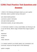 2026 CCMA Final Practice Test &ndash; 180 Questions and Revised Answers Verified by Experts &vert; &lpar;Latest 2026 &sol; 2027 Update&rpar; Graded A&plus;&period;