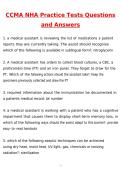 2026 NHA CCMA Practice Tests Questions and Revised Answers Verified by Experts &vert; &lpar;Latest 2026 &sol; 2027 Update&rpar; Graded A&plus;&period;