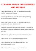 2026 CCMA NHA STUDY GUIDE EXAM Questions and Revised Answers Verified by Experts &vert; &lpar;Latest 2026 &sol; 2027 Update&rpar; Graded A&plus;&period;