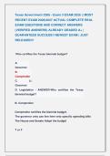 Texas Government 2306 - Exam 3 EXAM 2026 &vert;&vert; MOST &NewLine;RECENT EXAM 2026&vert;2027 ACTUAL COMPLETE REAL &NewLine;EXAM QUESTIONS AND CORRECT ANSWERS &NewLine;&lpar;VERIFIED ANSWERS&rpar; ALREADY GRADED A&plus; &vert; &NewLine;GUARANTEED SUCCESS&excl;&excl; NEWEST EXAM &vert; JUST &NewLine;RELEASED&excl;&excl;
