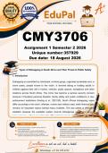 CMY3706 Assignment 1 &lpar;COMPLETE ANSWERS&rpar; Semester 2 2026 - DUE 18 August 2026
