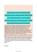 NUR 105 Final Exam Study Guide &lpar;2025&sol;2026&rpar; &ndash; Questions&comma; Detailed Answers & Rationales