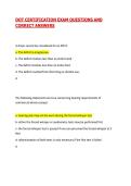 DOT CERTIFICATION EXAM QUESTIONS AND CORRECT ANSWERS