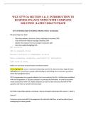 WGU D775 OA SECTION 1 & 2 &vert; INTRODUCTION TO BUSINESS FINANCE NOTES WITH COMPLETE SOLUTION &vert; LATEST 2026&sol;27 UPDATE