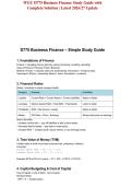 WGU D775 Business Finance Study Guide with Complete Solution &vert; Latest 2026&sol;27 Update