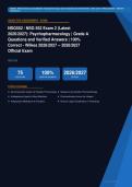  NSG 552 Psychopharmacology Exam 2 Actual 2026&sol;2027 &ndash; 100&percnt; Verified &vert; Detailed Rationales &ndash; Pass Guaranteed &ndash; A&plus; Graded 