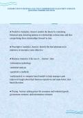 INTRODUCTION TO BUSINESS ANALYTICS COMPREHENSIVE EXAM SCRIPT COMPLETE QUESTIONS VERIFIED SOLUTIONS&period;pdf&NewLine;&NewLine;