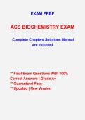 ACS Biochemistry Exam Questions & Answers PDF &vert; Complete Practice Test &vert; Latest 2026&ndash;2027
