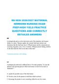 RN HESI Maternal Newborn Nursing Exam Prep &vert; Practice Questions & Rationales &lpar;2026&ndash;2027&rpar;