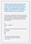 USAREUR GERMAN DRIVERS LICENSE TEST EXAM &NewLine;&lpar;LATEST 2026&rpar; &vert;&vert; MOST RECENT EXAM 2026&vert;2027  &NewLine;ACTUAL COMPLETE REAL EXAM  QUESTIONS AND  &NewLine;CORRECT  WELL DEFINED ANSWERS &lpar;VERIFIED &NewLine;ANSWERS&rpar; ALREADY GRADED A&plus; &vert;GUARANTEED &NewLine;SUCCESS&excl;&excl; NEWEST EXAM &vert; JUST RELEASED&excl;
