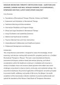MISSOURI RECREATION THERAPIST CERTIFICATION EXAM &ndash; QUESTIONS AND&NewLine;ANSWERS &vert; VERIFIED AND WELL DETAILED ANSWERS &vert; PLUS RATIONALES &vert;&NewLine;DOWNLOAD AND PASS &vert; LATEST EXAM UPDATE 2026&sol;2027