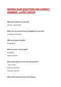 NBCRNA EXAM QUESTIONS AND CORRECT ANSWERS&vert; LATEST UPDATE