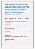 VIRGINIA FIRE PROGRAMS -EVOC STUDY GUIDE &NewLine;&lpar;CLASS 1&comma;2&comma;3&rpar; EXAM &lpar;LATEST 2026&rpar; &vert;&vert; MOST RECENT &NewLine;EXAM 2026&vert;2027  ACTUAL COMPLETE REAL EXAM  &NewLine;QUESTIONS AND CORRECT  WELL DEFINED &NewLine;ANSWERS &lpar;VERIFIED ANSWERS&rpar; ALREADY            &NewLine;GRADED A&plus; &vert;GUARANTEED SUCCESS&excl;&excl;