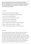 WGU D561 INFORMATION SYSTEM FOR ACCOUNTING AND CONTROL&NewLine;OBJECTIVE ASSESSMENT EXAM &ndash; QUESTIONS AND ANSWERS &vert; VERIFIED AND&NewLine;WELL DETAILED ANSWERS &vert; PLUS RATIONALES &vert; DOWNLOAD AND PASS &vert;&NewLine;LATEST EXAM UPDATE 2026&sol;2027