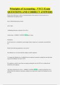 Principles of Accounting - VYC1 Exam &NewLine;QUESTIONS AND CORRECT ANSWERS