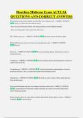 Bioethics Midterm Exam ACTUAL &NewLine;QUESTIONS AND CORRECT ANSWERS