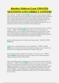 Bioethics Midterm Exam UPDATED &NewLine;QUESTIONS AND CORRECT ANSWERS