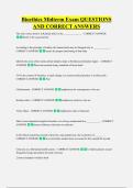 Bioethics Midterm Exam QUESTIONS &NewLine;AND CORRECT ANSWERS
