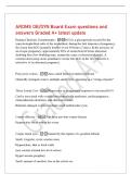 ARDMS OB&sol;GYN Board Exam questions and&NewLine;answers Graded A&plus; latest update&NewLine;Human Chorionic Gonadotropin - hCG is a glycoprotein secreted by the&NewLine;syncytiotrophoblast cells of the trophoblast&semi; during the first trimester of pregnancy&comma;&NewLine;the serum beta hCG normal