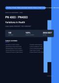 PN 4003 Variations in Health Exam Actual 2026&sol;2027 &ndash; Complete Exam-Style Questions &vert; 100&percnt; Verified &ndash; Pass Guaranteed &ndash; A&plus; Graded 