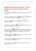 ARDMS OBGYN REGISTRY REVIEW &ast;&ast;&ast; Exam&NewLine;questions and answers Graded A&plus; latest&NewLine;update&NewLine;LINEA TERMINALIS - WHAT DIVIDES THE PELVIC CAVITY INTO&NewLine;TWO PARTS&quest;&NewLine;FALSE PELVIS&sol;GREATER PELVIS - WHAT PART OF THE PELVIS IS&NewLine;LOCATED ABOVE THE LINEA TERMINALIS&quest;&NewLine;TRUE P