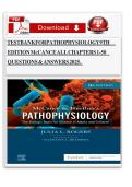  McCance Huether&rsquo;s Pathophysiology The Biologic Basis for Disease in Adults and Children &lpar;9TH&rpar; by Julia Rogers &plus; NCLEX Case Studies with Answers TEST BANK