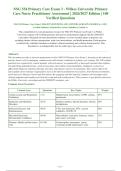 NSG 554 Primary Care Exam1&comma;2 And 3 - Wilkes University Package Deal
