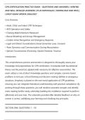 CPR CERTIFICATION PRACTICE EXAM &ndash; QUESTIONS AND ANSWERS &vert; VERIFIED&NewLine;AND WELL DETAILED ANSWERS &vert; PLUS RATIONALES &vert; DOWNLOAD AND PASS &vert;&NewLine;LATEST EXAM UPDATE 2026&sol;2027