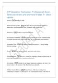 ATP &lpar;Assistive Technology Professional&rpar; Exam&NewLine;Terms questions and answers Graded A&plus; latest&NewLine;update&NewLine;Abasia - Inability to walk&period;&NewLine;Abbreviation Expansion - The AAC device automatically expands an&NewLine;abbreviation into the expanded word&period; &lpar;Example&colon; abd &equals; abducti